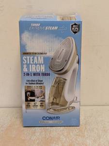 lot 13 image: NEW CONAIR TURBO EXTREME STEAM 2-IN-1 STEAM & IRON