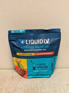 lot 34 image: NEW LIQUID I.V ELECTROLYTE DRINK MIX LEMON LIMESTRAWBERRY 30PK