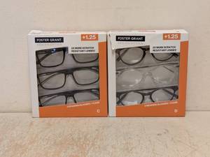 lot 51 image: (2) NEW FOSTER GRANT 1.25 READING GLASSES 3PK