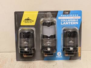 lot 58 image: NEW CASCADE MOUNTAIN TECH COLLAPSIBLE LANTERN 3PK