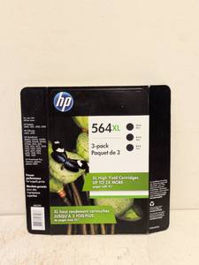 lot 61 image: NEW HP 564XL HIGH YIELD CARTRIDGES INK 3PK