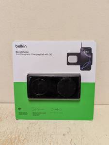 lot 66 image: NEW BELKIN BOOST CHARGE 2-IN-1 MAGNETIC CHARGING PAD WITH Qi2