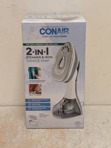 lot 80 image: NEW CONAIR 2-IN-1 STEAMER & IRON WITH GENTLE TEMP