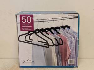 lot 81 image: NEW BOX OF NONSLIP HANGERS 50PK