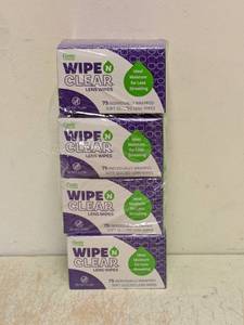lot 105 image: (4) NEW FLENTS WIPE N CLEAR LENS WIPES 75PK