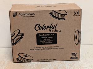 lot 125 image: NEW PANCHROMA COLORFUL BUNDLE 3D PRINTING FILAMENT 1KG SPOOLS x 4