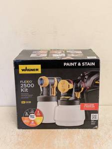 lot 133 image: NEW WAGNER FLEXIO 2500 KIT PAINT & STAIN TWO-SPEED HANDHELD SPRAYER