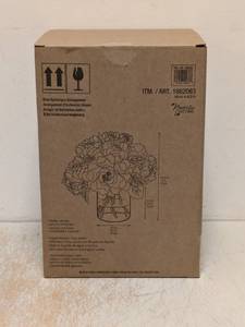 lot 85 image: NEW NEARLY NATURAL WHITE HYDRANGEA ARRANGEMENT