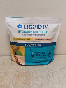 lot 92 image: NEW LIQUID I.V ELECTROLYTE DRINK MIX LEMON LIMEWHITE PEACH 30PK