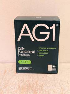 lot 96 image: NEW AG1 DAILY FOUNDATIONAL NUTRITION WHOLE FOOD DIETARY SUPPLEMENT 40PK
