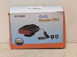 lot 204 image: NEW AUTO HEATER 200W BLOWS HOT AND COLD