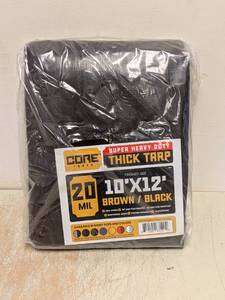 lot 201 image: NEW CORE TARPS SUPER HEAVY DUTY THICK TARP 10 X 12
