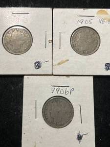 lot 24 image: GROUP OF 3 US V NICKELS