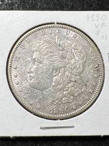 lot 30 image: 1890 US MORGAN SILVER DOLLAR