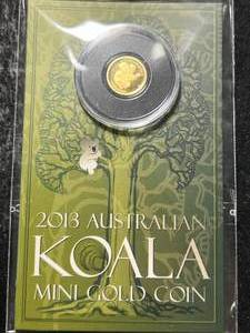 lot 33 image: 2013 AUSTRALIAN KOALA HALF GRAM .9999 PURE GOLD