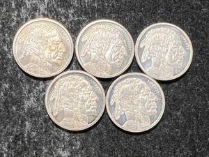lot 34 image: .5 TROY OZ TOTAL .999 FINE SILVER FRACTIONAL ROUNDS