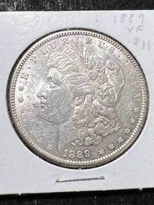 lot 52 image: 1889 US MORGAN SILVER DOLLAR