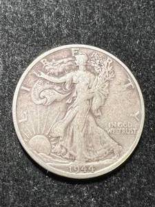 lot 54 image: 1944-S US WALKING LIBERTY HALF DOLLAR