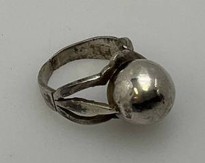 Vintage Erik Grant Co Mid-Century Modernist Sterling Silver Ring From Finland 4.39 Grams (Size 7)