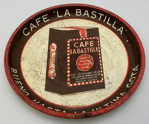 1940s CAF La Bastilla BUENO HASTA LA ULTIMA GOTA Metal Serving Tray 13