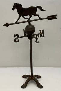Vintage Cast Iron Horse Themed Weathervane 17 x 27