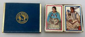Vintage GREAT NORTHERN RAILROAD Winold Reiss Double Deck Of Playing Cards