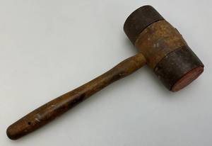 Antique Wooden And Metal Mallet 5 12 x 12 12