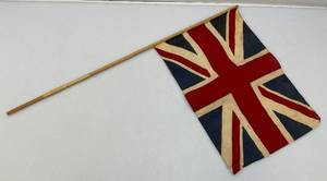 Antique British Flag 11 x 17 30 Stick