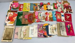 Misc. Vintage Photographs, Valentines And More (Some With Staining)