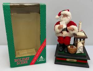 Vintage Merry Christmas Holiday Scene Lights Up And Plays Christmas Carols In Original Box