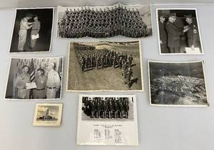 Misc. Wartime Military Photos Including Two Panoramic & More