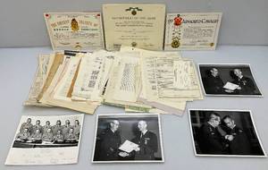 Misc. Vintage Military Photos, Papers And Certificates