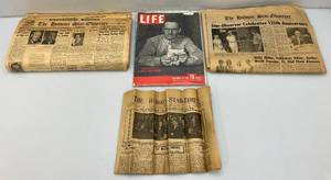 Early 1900s Newspapers And Life Magazine