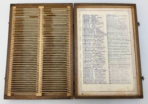 Very Cool Classified Micro Fossil Specimens Slides In Original Wooden Box