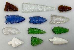 Vintage Glass Arrowheads