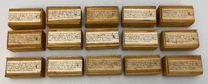 Group Of Misc. Vintage Wooden Slide Boxes Some With Slides