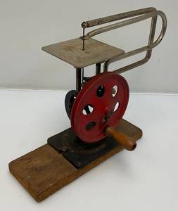 Vintage Belt Driven Hand Crank Scroll Saw