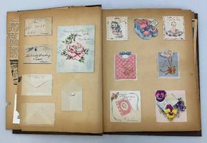 Very Old Scrap-Book With Vintage Valetines And More