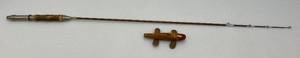 Antique Richardson teel Telescoping Fly Fishing Rod And Antique Wooden Spearing Lure