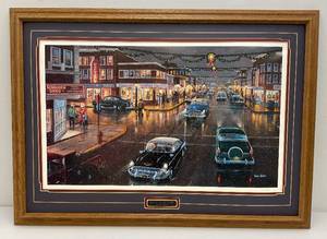 Framed Pencil Signed KEN ZYLLA Main Street In Season Limited Print 3059600 28 x 39