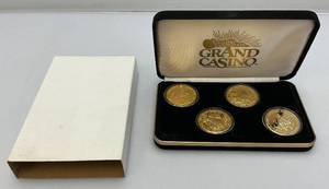 1990s Grand Casino Mille Lacs Minnesota Wildlife Including Fox, Eagle, Raccoon & Rabbit Collectors Coins (In Protective Cases)