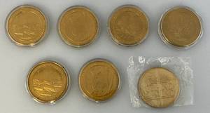 1990s Grand Casino Mille Lacs Collectors 5 Dollar Coins (In Protective Cases)