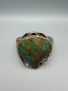 lot 140 image: Sterling Silver Turquoise Cuff Bracelet