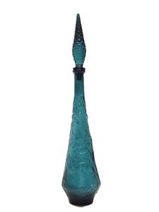lot 136 image: Large Mid Century Italian Blue Glass Decanter wStopper&nbsp