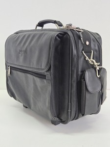 lot 252 image: Quality Unused Rolling Leather Travel Bag
