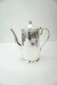 lot 13 image: Vintage Nickel-Silver. Silver Soldered. Wear-Brite. Grand Silver Co. Teapot