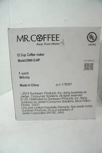 lot 28 image: NEW Mr. Coffee 12 Cup Coffee Maker (new in box)