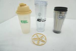 lot 35 image: Vintage Hidden Valley Ranch dressing shaker blender bottle coffee mug water bottle