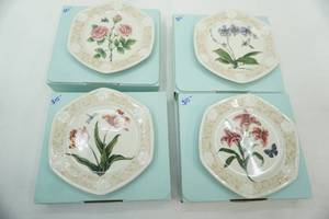 lot 94 image: (4ct) Vintage PartyLite Botanical Garden Collectible Plates
