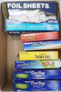 lot 226 image: Foil Sheets, Oven Bags, Stuffings Saks, Turkey Bags